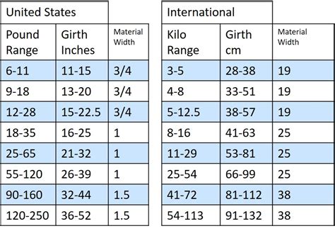 average girth size